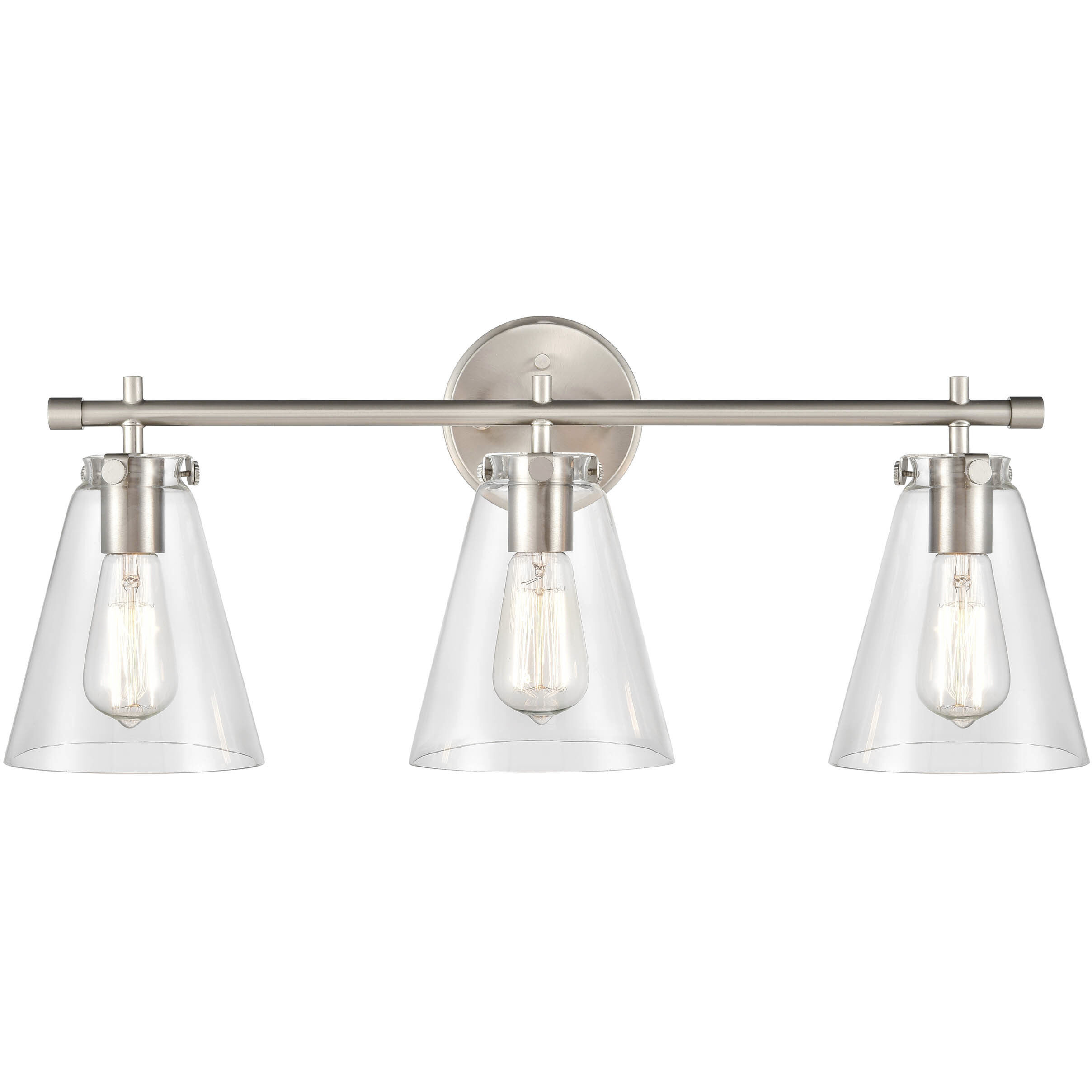 Aliza 3 Light 27 inch Brushed Nickel Bathroom Vanity Light Wall Light